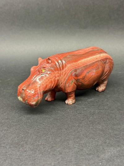 Hippopotame-bois-fossilisé