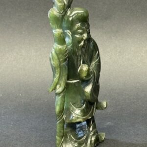 Shou Xing en jade – Sculpture traditionnelle chinoise de longévité