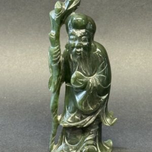 Shou Xing en jade – Sculpture traditionnelle chinoise de longévité