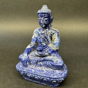 Statue Bouddha assis en lapis-lazuli