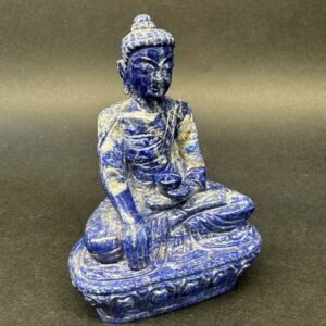 Statue Bouddha assis en lapis-lazuli