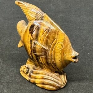 Sculpture Carpe en Œil de Tigre