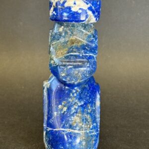 Statue Moaï en lapis-lazuli – Inspiration Île de Pâques